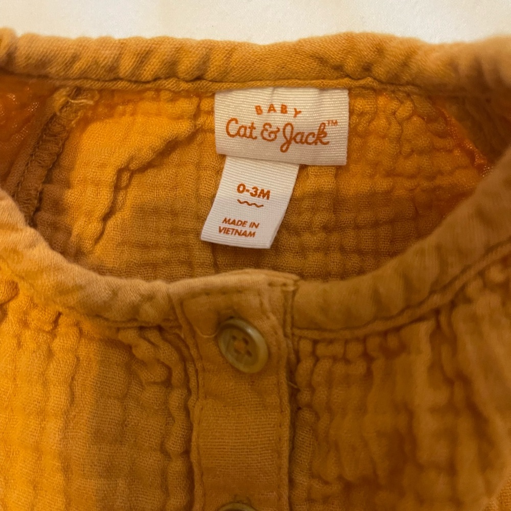Cat & Jack Mustard , Rust Baby Rompers - Picture 7 of 10